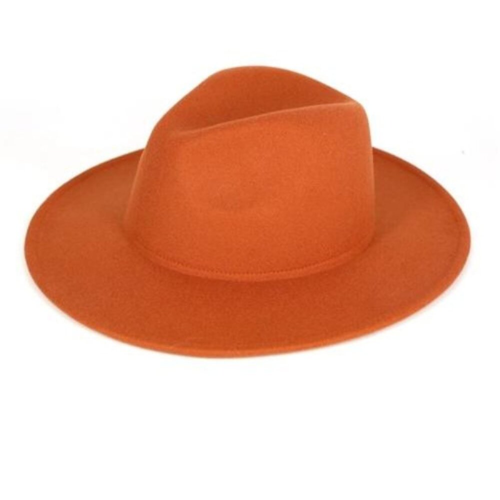 Solid Panama Hat "Rust" - image 1